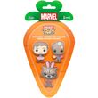 FUNKO Carrot Pocket POP blister 3 figures Marvel Guardians of the Galaxy easter
