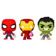 FUNKO Carrot Pocket POP blister 3 figures Marvel Spiderman Hulk Iron Man easter