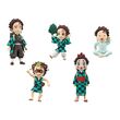 Pack 12 figures Demon Slayer Kimetsu no Yaiba Tanjiro Kamado 7cm (Τυχαία Επιλογή)