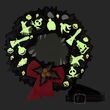 Loungefly Disney Nightmare Before Christmas Wreath String Lights Glow crossbody bag 671803469792
