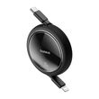 Baseus Free2Pull Expandable USB C to iP Ligtning fast charging cable 1 m 20 W Black