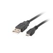 Lanberg CA-USBM-10CC-0010-BK USB cable USB 2.0 1 m Micro-USB B USB A Black