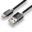 everActive cable USB Lightning 1m - Black, silicone, quick charge, 2,4A - CBS-1IB