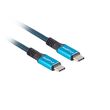 Lanberg CA-CMCM-45CU-0005-BK USB cable USB4 Gen 2x2 0.5 m USB C Black, Blue
