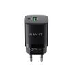 Havit UC30 EU - GaN two-port travel charger 33 W, black