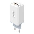 SAVIO LA-07 GaN 65W mains charger, USB, QC4.0+, PD 3.0, White