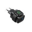Havit UC132 EU - GaN 22 W dual-port charger with wireless charging option, black