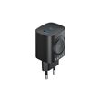 Havit UC132 EU - GaN 22 W dual-port charger with wireless charging option, black