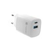 NATEC RIBERA GAN CHARGER 1X USB-A + 1X USB-C 30W WHITE