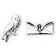 THE CARAT SHOP Harry Potter Hedwig and Letter silver plated stud earrings
