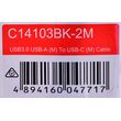 UNITEK CABLE USB-C, USB-A, 5 GBPS, 2M