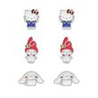 PEERS HARDY Hello Kitty & Friends Set 3 pairs of earrings silver