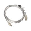 Lanberg CA-USBA-12CC-0030-TR USB cable USB 2.0 3 m USB B Transparent