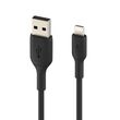 BELKIN PVC USB CABLE USB-A - LIGHTNING, 1M, BLK