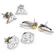 THE CARAT SHOP Harry Potter Deathly Hallows Golden Snitch Platform earrings set