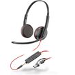 Poly Blackwire 3225 Stereo USB-C Headset +3.5mm Plug +USB-C/A Adapter (Bulk)