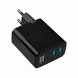 Gembird TA-UC-PDQC30LCD-BK-02 mobile device charger Universal Black AC Fast charging Indoor