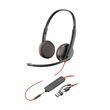 Poly Blackwire 3225 Stereo USB-C Headset +3.5mm Plug +USB-C/A Adapter (Bulk)