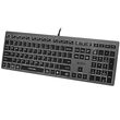 A4Tech FSTYLER FX60H (White Backlit) keyboard USB QWERTY Black, Grey