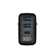 Havit UCLE001 EU - GaN three-port charger 30 W, black
