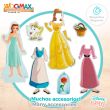 WOOMAX Disney Princess dresses wooden magnetic set
