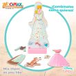 WOOMAX Disney Cinderella dresses wooden magnetic set