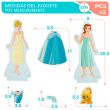WOOMAX Disney Princess dresses wooden magnetic set
