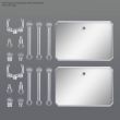 BANDAI HOBBY Display Stand Action Base 6 Clear with Mirror Stickers