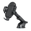 Vivid Phone Holder Mount With Suction Cup Adjustable Long Arm Black