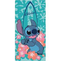 Telo Mare Poliestere Disney Stitch Aloha Flowers 70x140cm