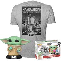 FUNKO TEE+POP Star Wars The Mandalorian Grogu w/Cookie L 63623