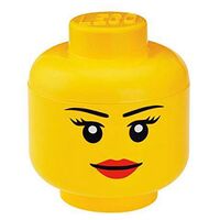 LEGO Head Small Woman Container RCL SHS YLG