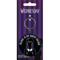 Wednesday Black is My Happy Colour Keychain RK39475C