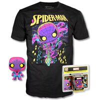 FUNKO TEE+POP POCKET Spider-Man Blacklight L 55489