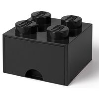 Contenitore LEGO Brick 4 Cassetto Nero RCL 40051733