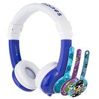 BUDDYPHONES Cuffie con Microfono Explore Pieghevole Blu