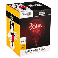 Paladone - Mickey Mouse Love Neon Bulb Lamp