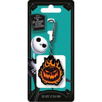 Disney Nightmare Before Christmas Pumpkin in flames 3D keychain 5050293393865