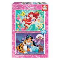 EDUCA Puzzle - Disney Princess Ariel + Jasmine 2x48pcs