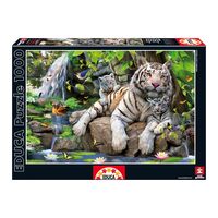 EDUCA Puzzle - White Tigers of Bengal 1000pcs