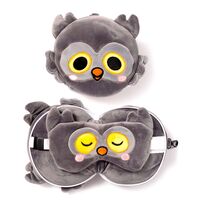 PUCKATOR Relaxeazzz Adoramals Winston Owl travel pillow eye mask