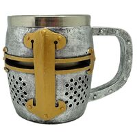 PUCKATOR Medieval Knight Silver and Gold Helmet jug