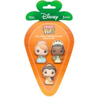 FUNKO Carrot Pocket POP blister 3 figures Disney Princess Cinderella Tiana Bella easter