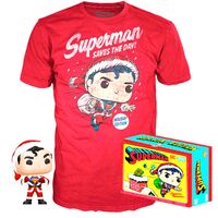 Funko Set figure Pop & Tee Back DC Comics Superman Exclusive Flocked (M)