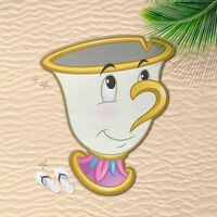 Disney Beauty and the Beast Chip microfiber beach towel 8427934270835