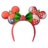 LOUNGEFLY Loungefly Disney Mickey & Minnie Christmas ear headband