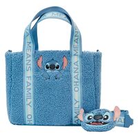 Loungefly Disney Stitch plush tote bacg with coin bag 671803478404