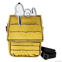 Loungefly Peanuts 75th Anniversary Snoopy Sleeping Doghouse crossbody bag 671803531352