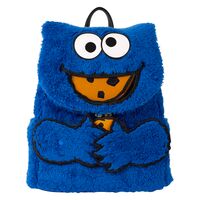 Loungefly Sesame Street Cookie Monster Plush backpack + purse 671803536524