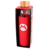STOR Nintendo Super Mario Bros silicone cover glass bottle 585ml